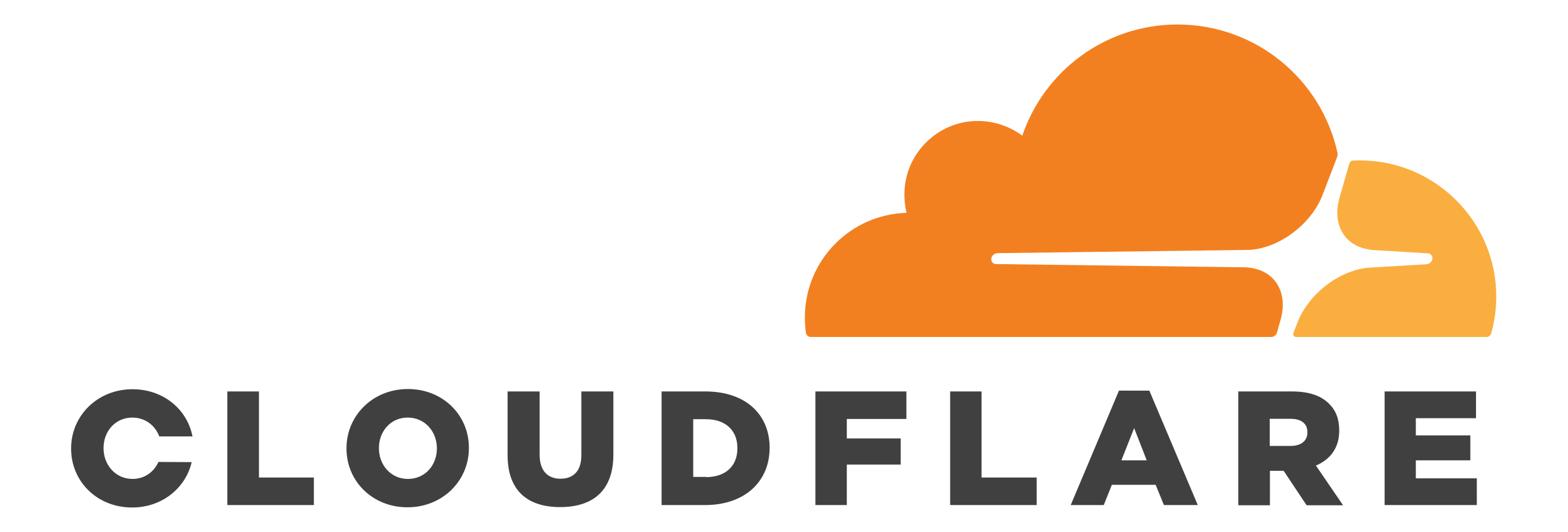Cloudflare logo.